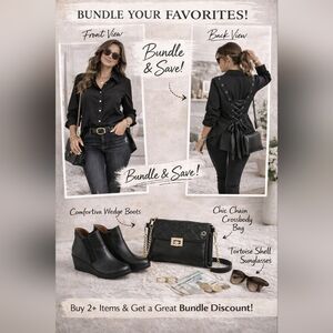 Womens Plus| Corset Black Top Blouse Ties In The Back.       C1